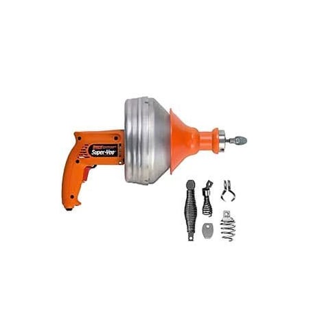 General Wire Spring General Wire SV-A-WC Super-Vee Drain Cleaning Machine W/ 25' x 1/4" & 25' x 3/8" Cables & Cutter Set SV-A-WC